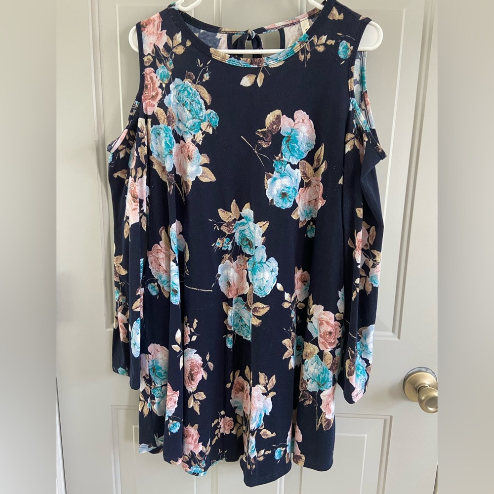 Floral Cold Shoulder Dress